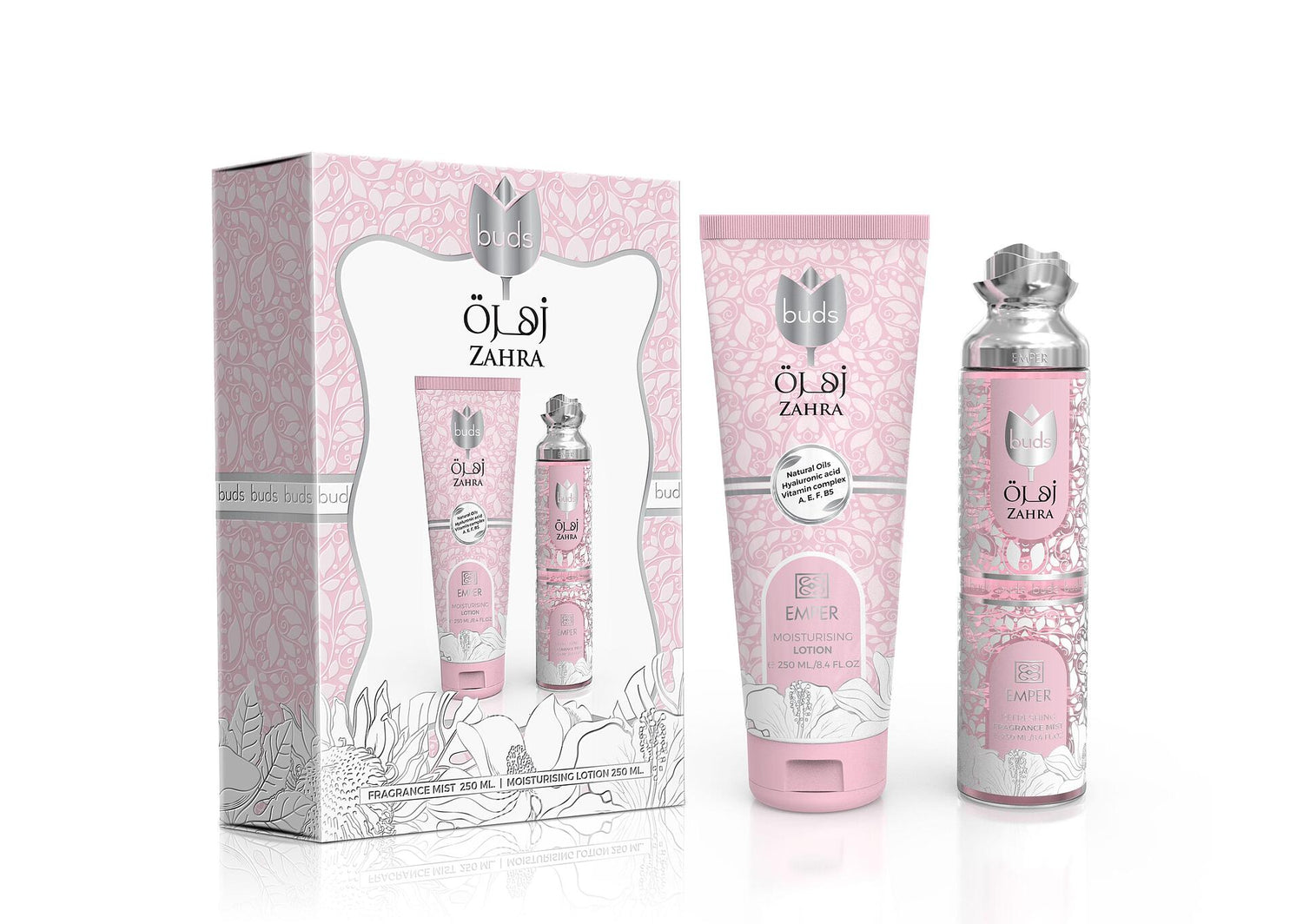 Set Buds Zahra (Loțiune de corp + Spray de corp)
