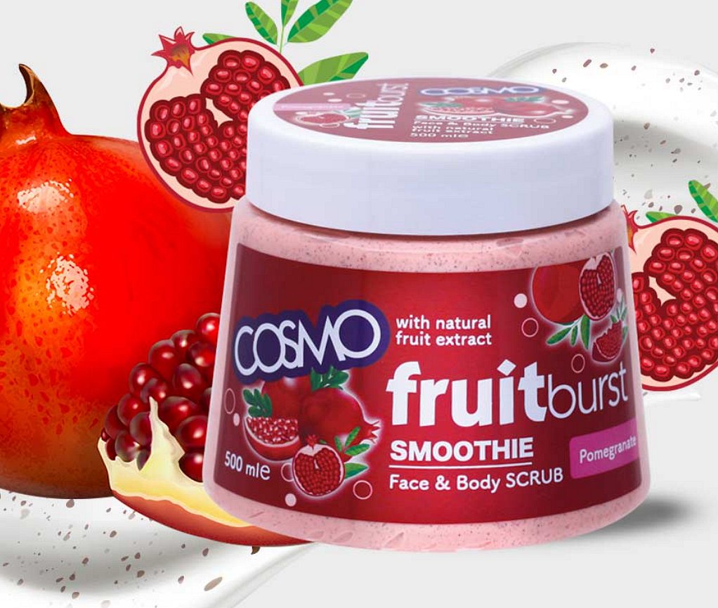 Scrub pentru față și corp Cosmo Pomegranate Smoothie 500ml
